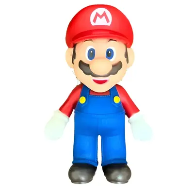 Super Mario en figurine PVC souple, environ 25 cm