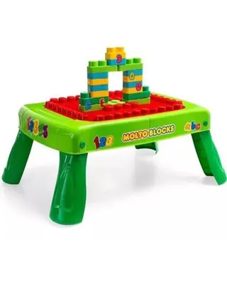 Table d'Activité Pliable avec 20 Blocs de Construction