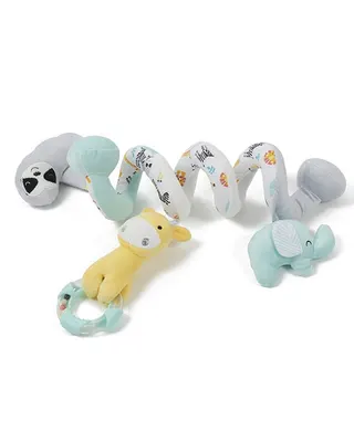 Jouet spiralé Safari pour poussette avec hochet de dentition 0M+