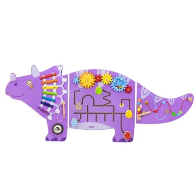 Dinosaure d’activités murales en bois Viga Toys