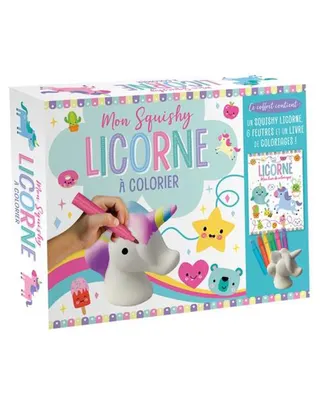 Licorne squishy à colorier, coffret créatif