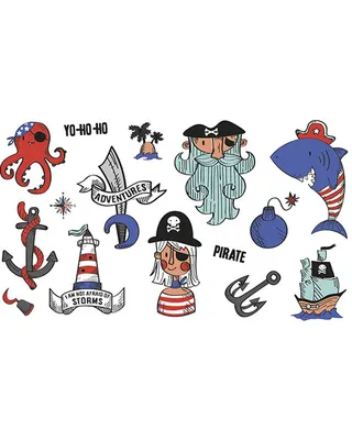 Tatouages Pirates et Mer, 30 motifs dès 5 ans