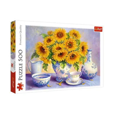 Bouquet de tournesols à reconstituer — puzzle 500 pièces