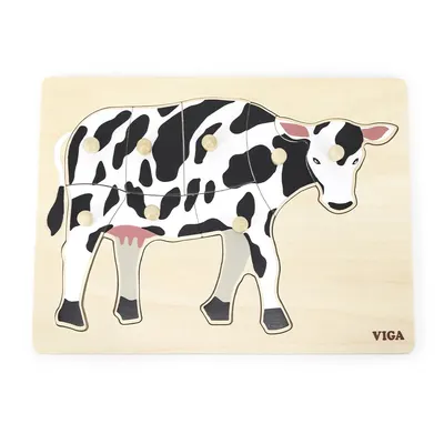 Puzzle Bois Vache à Boutons 7 Pièces Viga Toys 18M+