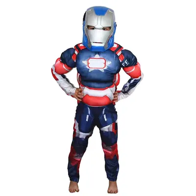 Armure Iron Patriot enfant avec combinaison rembourrée et casque