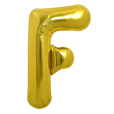 La lettre F prend forme en ballon doré – 40 cm