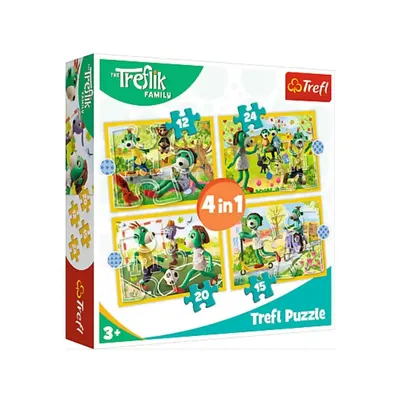Coffret Treflik : quatre puzzles illustrés dès 3 ans