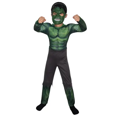 Hulk au complet : combinaison enfant et masque rigide