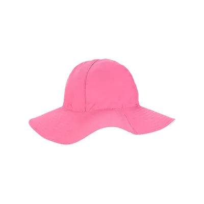 Chapeau d’été réversible rose et blanc, fille 2–4 ans