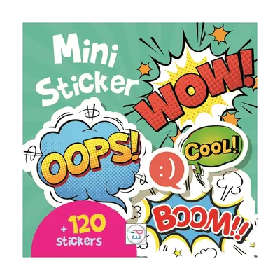 Bulles, Oups et Boum : mini livre de stickers