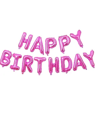Message d’anniversaire rose en lettres brillantes