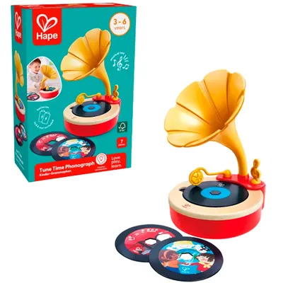 Phonographe musical à manivelle Hape 3–6 ans