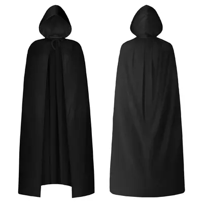 Cape à capuche noire pour enfant