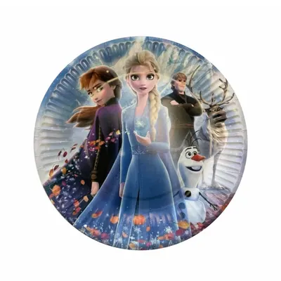 La table givrée : assiettes Frozen en papier, lot de 10