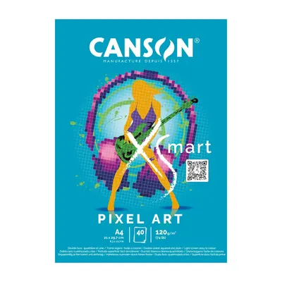 Bloc Pixel Art Canson A4, 40 feuilles de dessin