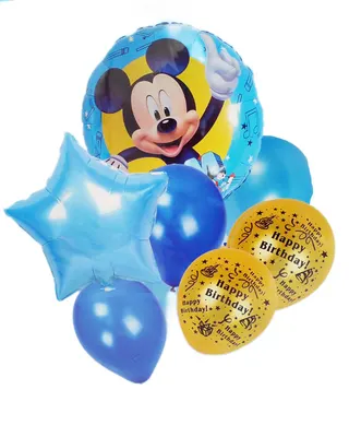 Assortiment de neuf ballons pour une fête Mickey