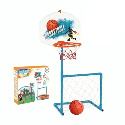 Jeu de sport 2-en-1 Pilsan : panier et but dès 3 ans