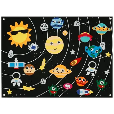 Mon théâtre spatial mural en feutrine, dès 3 ans