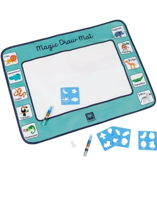 Tapis de dessin à l’eau turquoise avec 2 marqueurs dès 3 ans