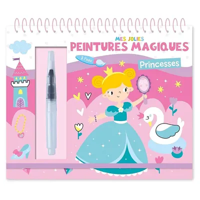 Carnet à pinceau d’eau et jeux d’observation – univers de princesses