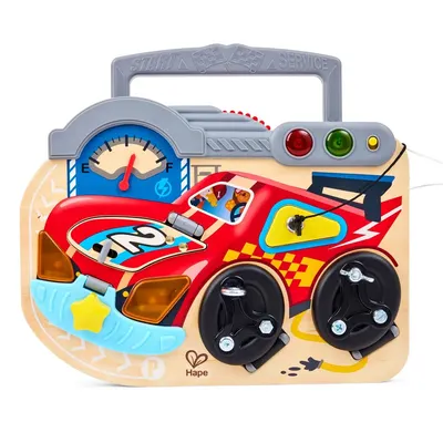 Tableau d’activités voiture de course à manipuler dès 3 ans