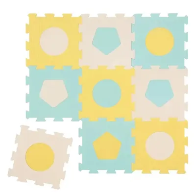 Tapis Puzzle Mousse 9 Dalles Pastel 90x90 cm
