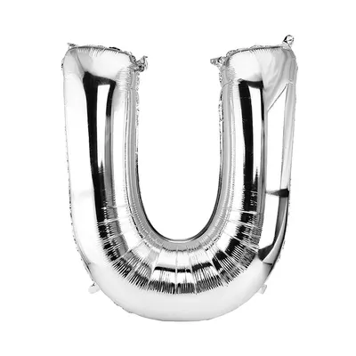 Ballon U argenté, une lettre pour votre décor de fête