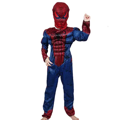 Spider-Man enfant : tenue intégrale à torse rembourré et masque