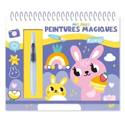 Cahier de peinture à l’eau Kawaii réutilisable, 12 pages