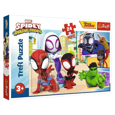 Les héros de Spidey réunis — puzzle Maxi 24 pièces dès 3 ans