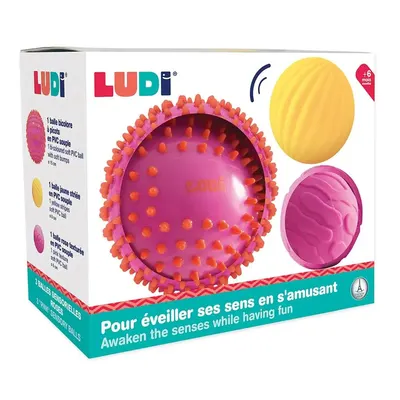 Trio Balles Sensorielles Rose Ludi 6 Mois+