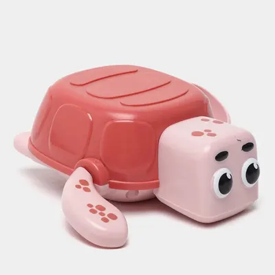 Tortue rose à remonter, jouet flottant pour le bain 6M+