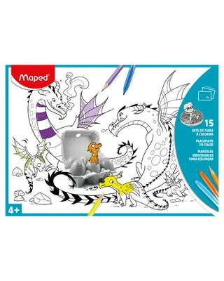 Sets de table à colorier : 15 dessins différents au format A3
