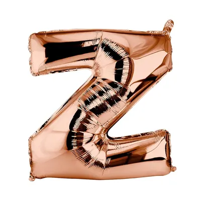 Ballon lettre Z bronze métallisé, 40 cm
