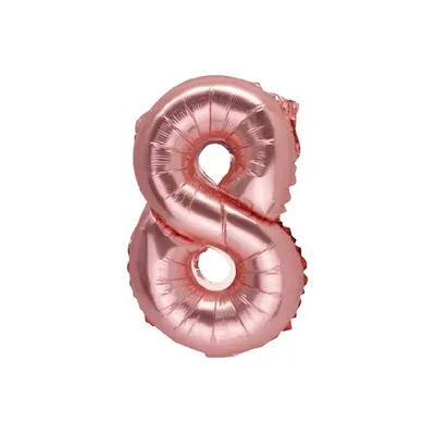 Grand huit rose gold en ballon métallisé, 86 cm
