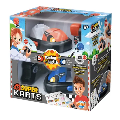 Duo Karts Radiocommandés Course & Bataille 6 ans+