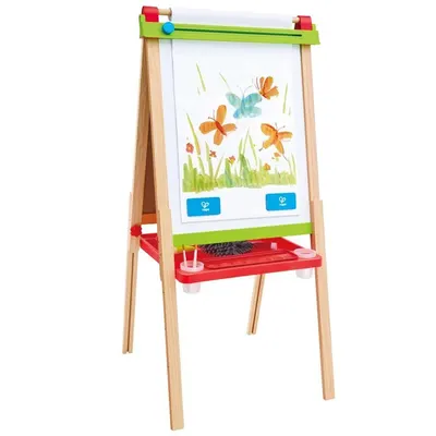 Chevalet créatif réglable 4-en-1 Hape avec rouleau de papier