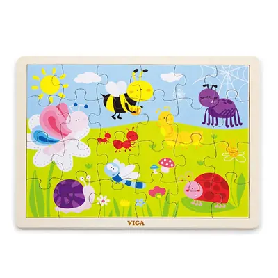 Puzzle Jardin des petites bêtes, 24 pièces en bois dès 2 ans