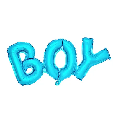 Ballon en aluminium bleu « BOY », 91 x 36 cm