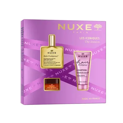Coffret Nuxe : trio de soins pour peau, cheveux et lèvres