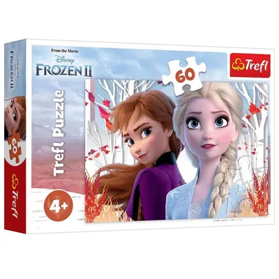 Anna et Elsa parmi les feuillages — puzzle 60 pièces