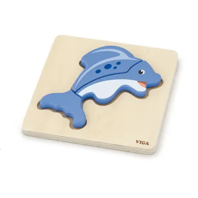 Puzzle Encastrement Poisson Bois 3 Pièces Viga Toys 18M+