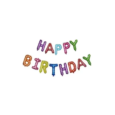 Bannière de fête à message « Happy Birthday » multicolore