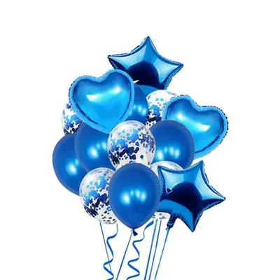 Éclat bleu : pack de 14 ballons aux formes variées