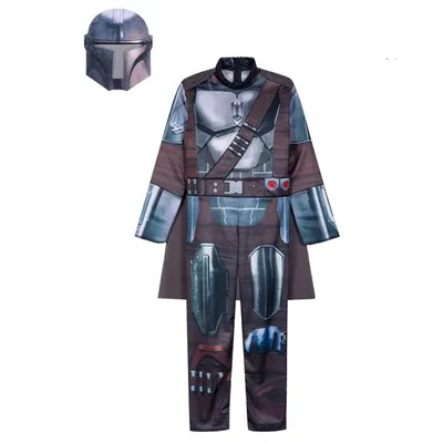 Tenue du Mandalorien avec combinaison imprimée et masque