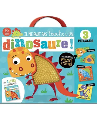 Les dinosaures à toucher : 3 puzzles et un livre