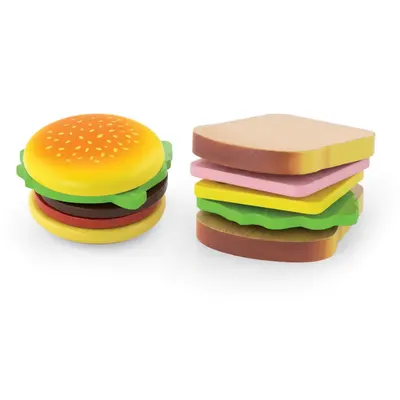 Kit de Jeu Burger et Sandwich en Bois Viga Toys