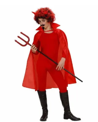 Cape rouge de diable 100 cm à col relevé