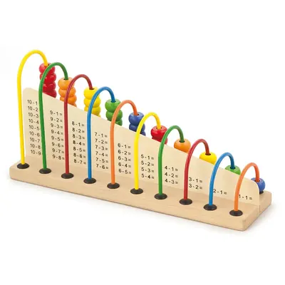 Boulier Soustraction 10 Rangées Bois Viga Toys 3 Ans+