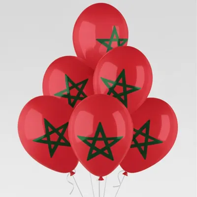 Ballons rouges à étoile verte, lot de 10